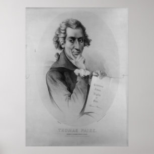 THOMAS PAINE-Lithographie durch Peter Kramer Poster