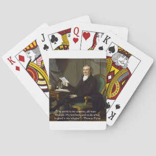 Thomas Paine "My Brethren" Quote Ohrts & Cards Spielkarten
