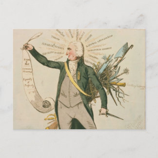 Thomas Paine Politischer Cartoon Postkarte