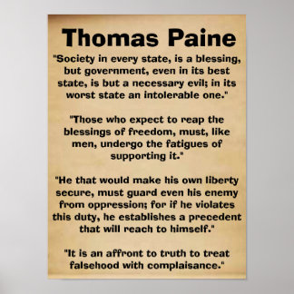 Thomas Paine Quotes Poster