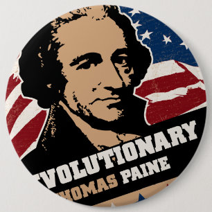 Thomas Paine-Revolutionärs-Knopf Button