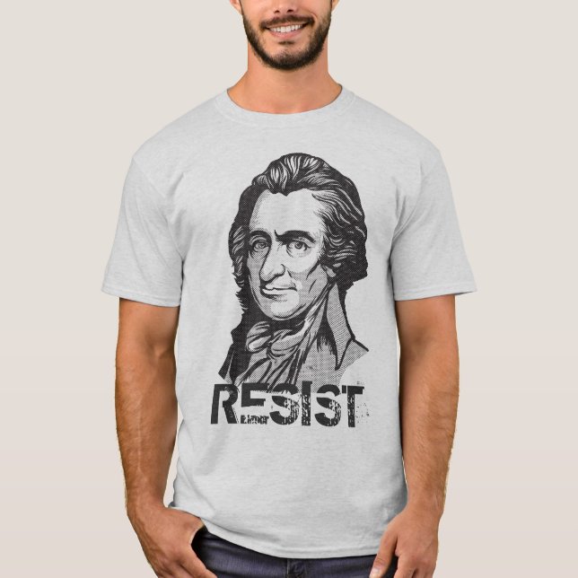 Thomas Paine Widerstand Zitat T-Shirt (Vorderseite)