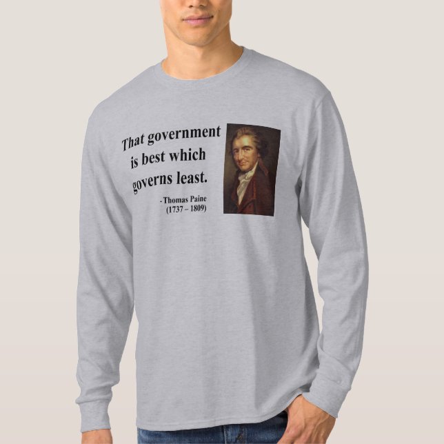 Thomas Paine-Zitat 1b T-Shirt (Vorderseite)