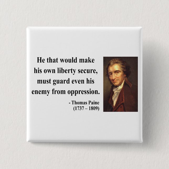 Thomas Paine-Zitat 3b Button (Vorderseite)