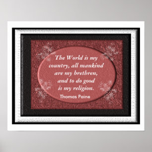 Thomas Paine - Zitat Poster