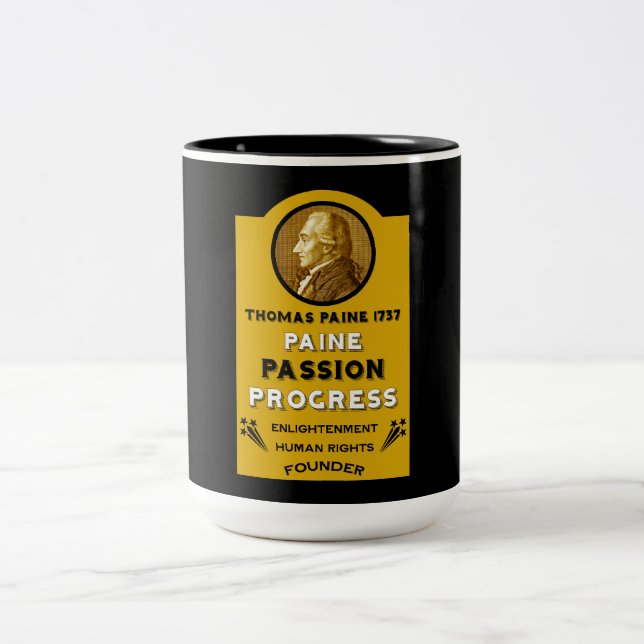 Thomas Paine Zweifarbige Tasse (Mittel)