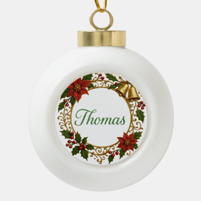 Thomas Personalized Christmas Ball Ornament  (Vorderseite)