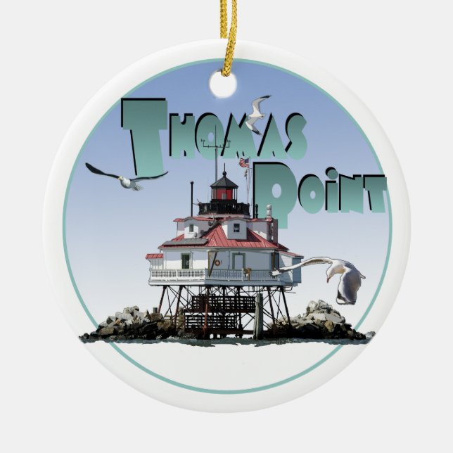 Thomas Point Lighthouse Keramikornament (Vorne)
