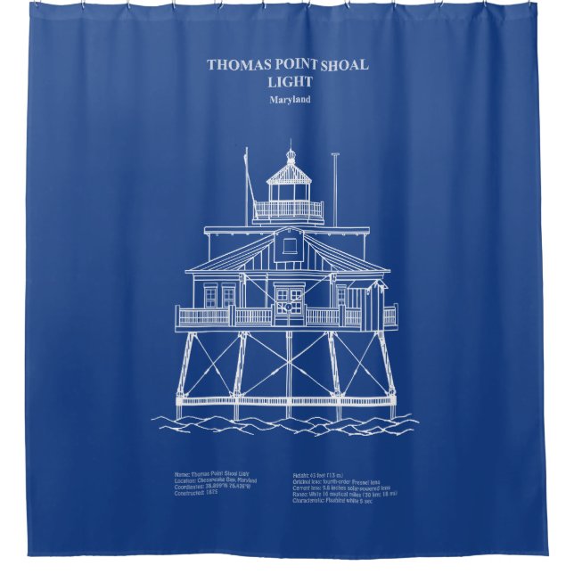 Thomas Point Shoal Lighthouse - Maryland - AD Duschvorhang (Vorderseite)