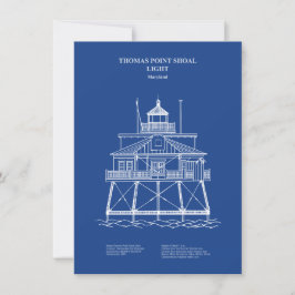 Thomas Point Shoal Lighthouse - Maryland - AD Mitteilungskarte