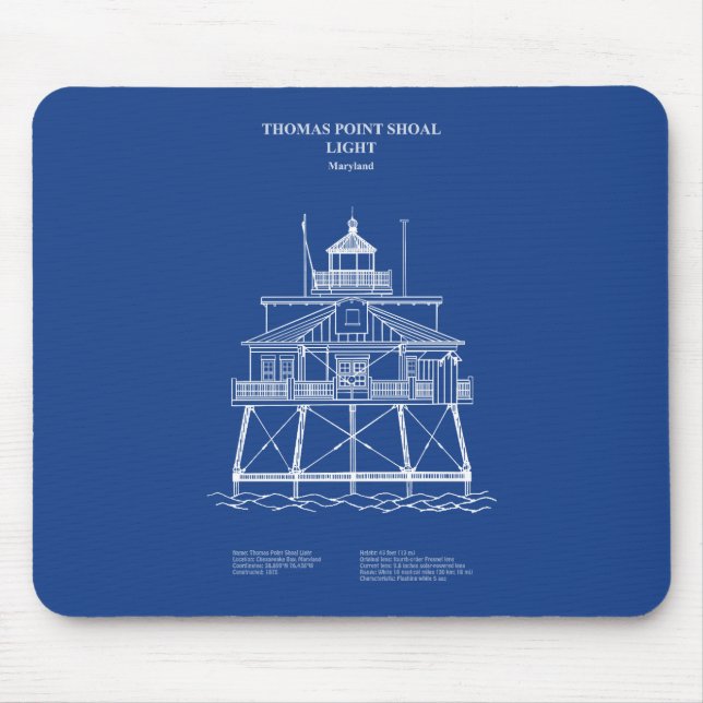 Thomas Point Shoal Lighthouse - Maryland - AD Mousepad (Vorne)