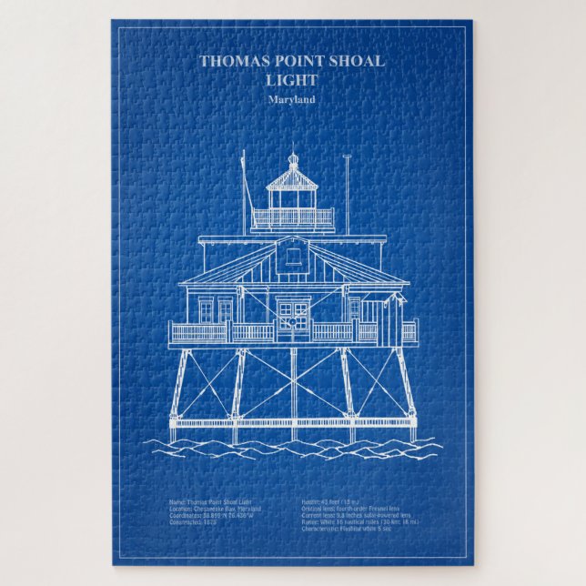 Thomas Point Shoal Lighthouse - Maryland - AD Puzzle (Vertikal)