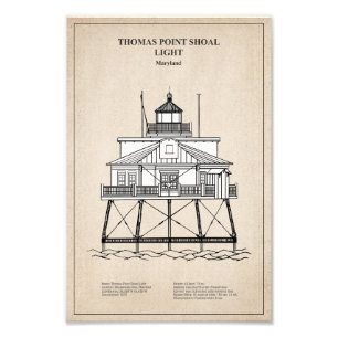 Thomas Point Shoal Lighthouse - Maryland - SBD Fotodruck