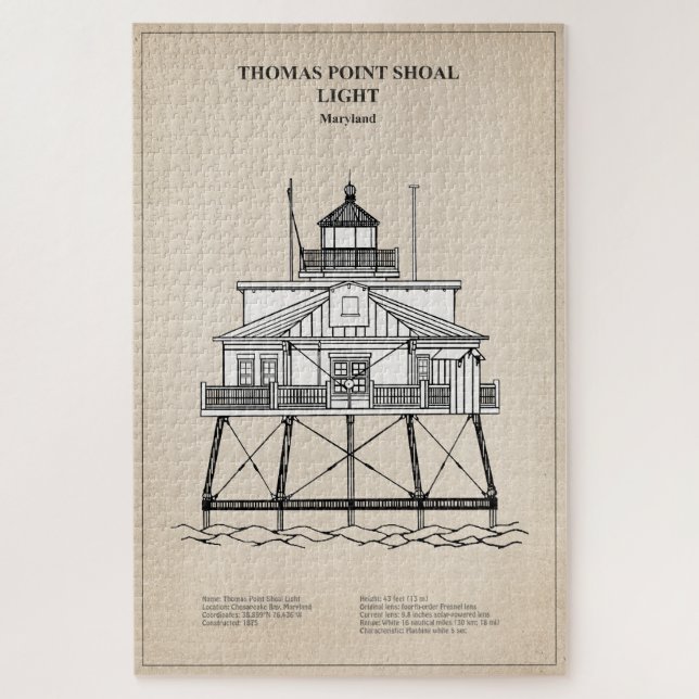 Thomas Point Shoal Lighthouse - Maryland - SBD Puzzle (Vertikal)