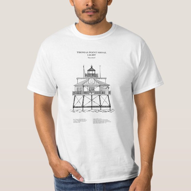 Thomas Point Shoal Lighthouse - Maryland - SBD T-Shirt (Vorderseite)