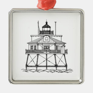 Thomas Point Shoal Lighthouse Ornament Aus Metall