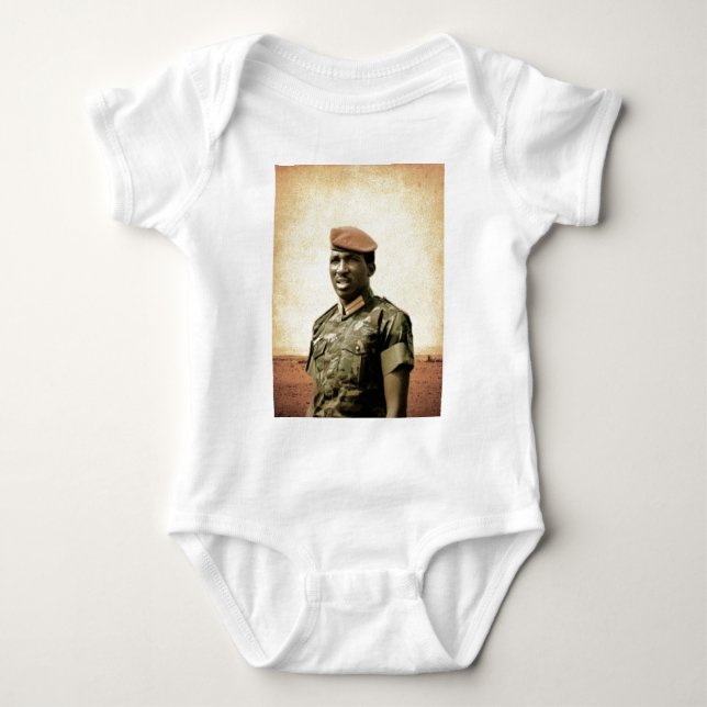 Thomas Sankara - Burkina Faso - afrikanischer Baby Strampler (Vorderseite)