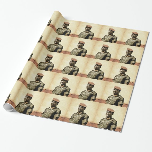 Thomas Sankara - Burkina Faso - afrikanischer Geschenkpapier (Ungerollt)