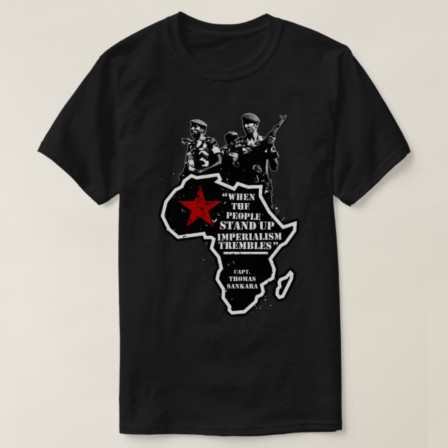 Thomas Sankara - Wenn die Menschen Imperia aufsteh T-Shirt (Design vorne)