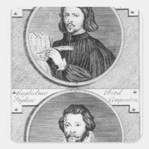 Thomas Tallis und William Byrd Quadratischer Aufkleber