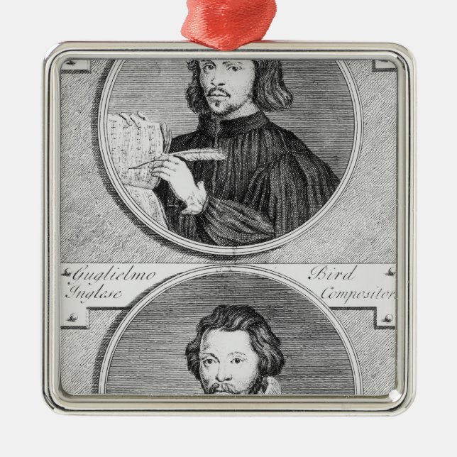 Thomas Tallis und William Byrd Silbernes Ornament (Vorne)