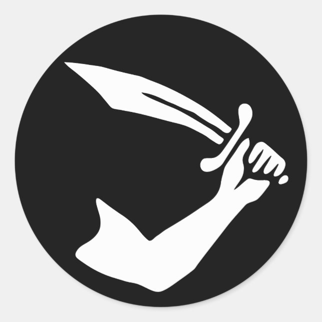 Thomas Tew Runder Aufkleber (Vorderseite)