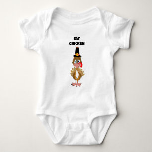 Thomas Turkey Eat Chicken Baby Strampler