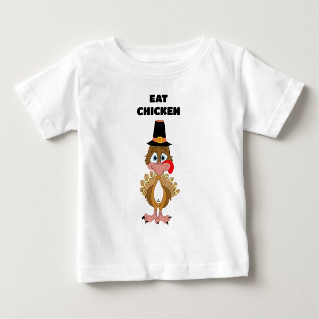 Thomas Turkey Eat Chicken Baby T-shirt (Vorderseite)