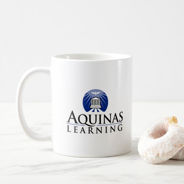Thomas von Aquin, der schlichte Tasse lernt (Mit Donut)