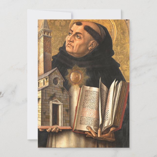 Thomas von Aquin Feiertagskarte (Vorderseite)