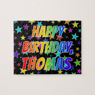"THOMAS" Vorname, Spaß "GLÜCKLICHER BIRTHTAG" Puzzle