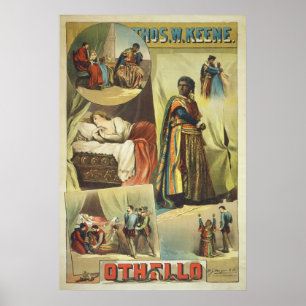 Thomas W. Keene in William Shakespeares Othello Poster