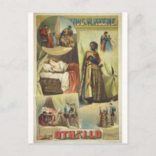 Thomas W. Keene in William Shakespeares Othello Postkarte