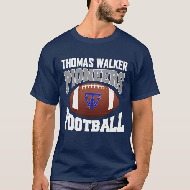 Thomas Walker Pioneers Football - dunkel T-Shirt (Vorderseite)