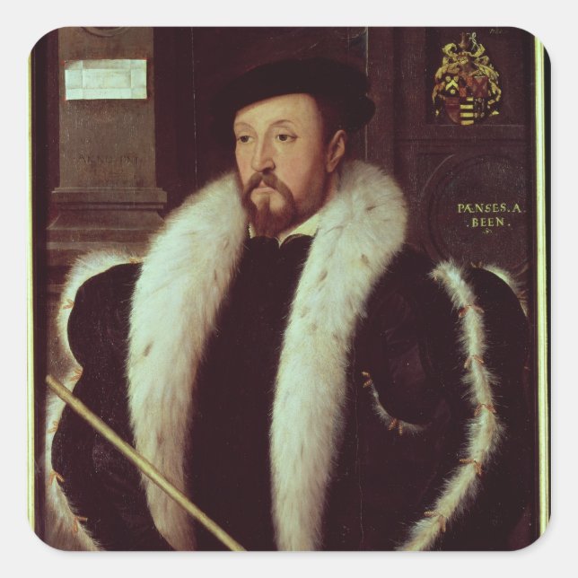 Thomas Wentworth Quadratischer Aufkleber (Vorderseite)