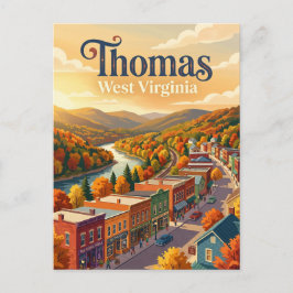Thomas, West Virginia West Virginia Postkarte