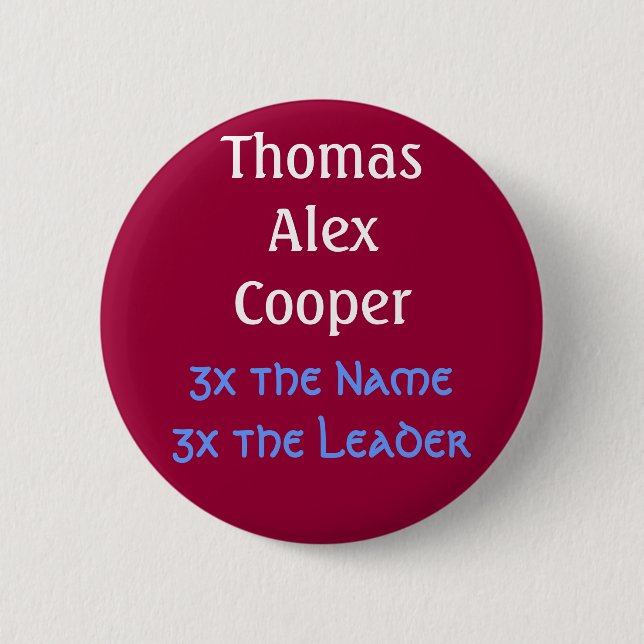 ThomasAlexCooper, 3x das Name3x der Führer Button (Vorderseite)