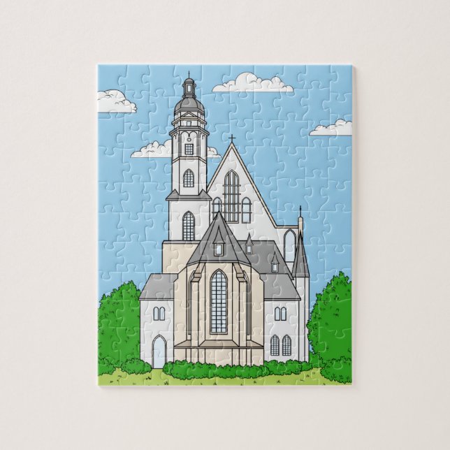 Thomaskirche Leipzig - Johann Sebastian Bach Puzzle (Vertikal)
