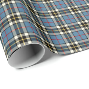 Thompson-Clan-blauer GesellschaftskleidungTartan Geschenkpapier