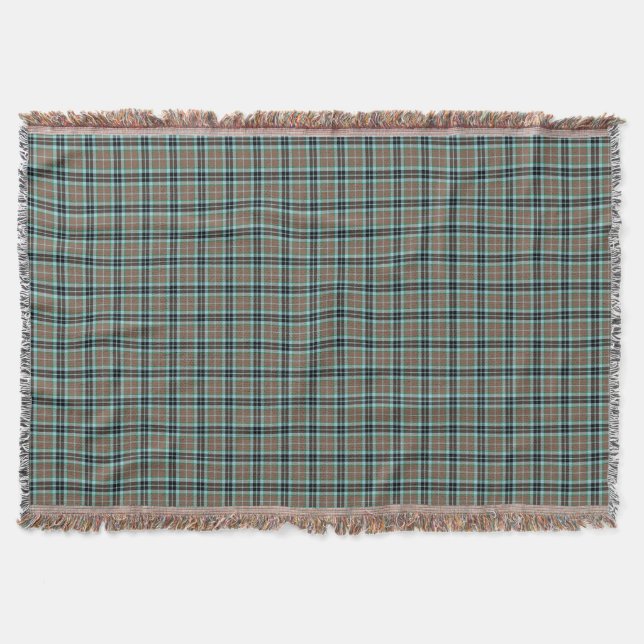 Thompson Clan Brown und Blue Jagd Tartan Decke (Vorderseite)