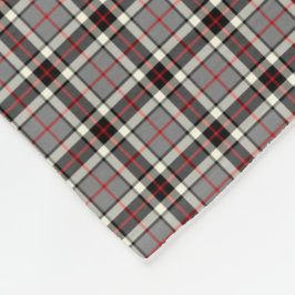Thompson Clan Gray, Black und Red Dress Tartan Fleecedecke