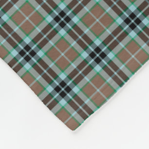 Thompson-Clanhellbrauner und blauer JagdTartan Fleecedecke