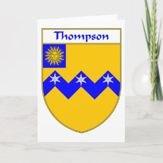Thompson Coat of Arms/Familienwappen Feiertagskarte