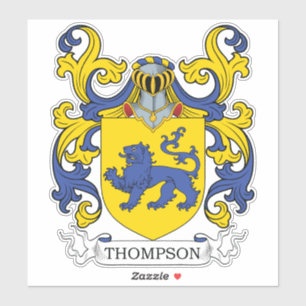 Thompson Familienwappen Aufkleber