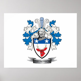 Thompson Familienwappen Coat of Arms Poster