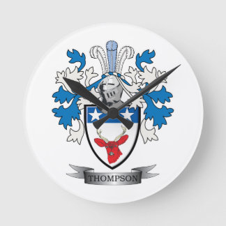 Thompson Familienwappen Coat of Arms Runde Wanduhr