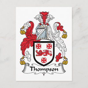 Thompson Familienwappen Postkarte
