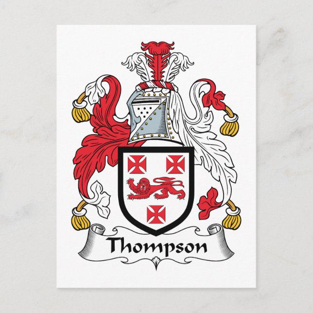 Thompson Familienwappen Postkarte (Vorderseite)