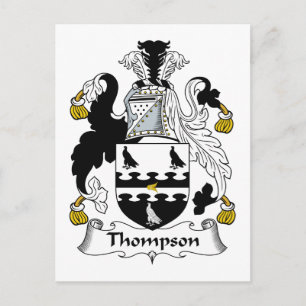 Thompson Familienwappen Postkarte