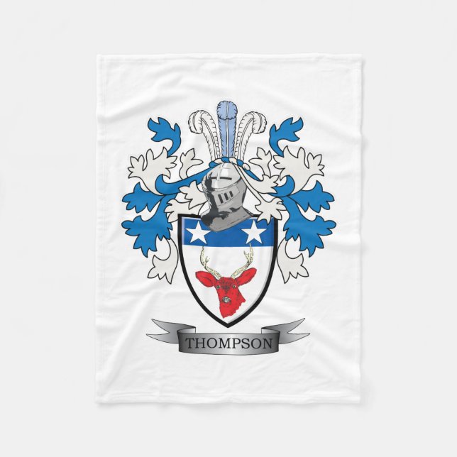 Thompson-Familienwappen-Wappen Fleecedecke (Vorderseite)